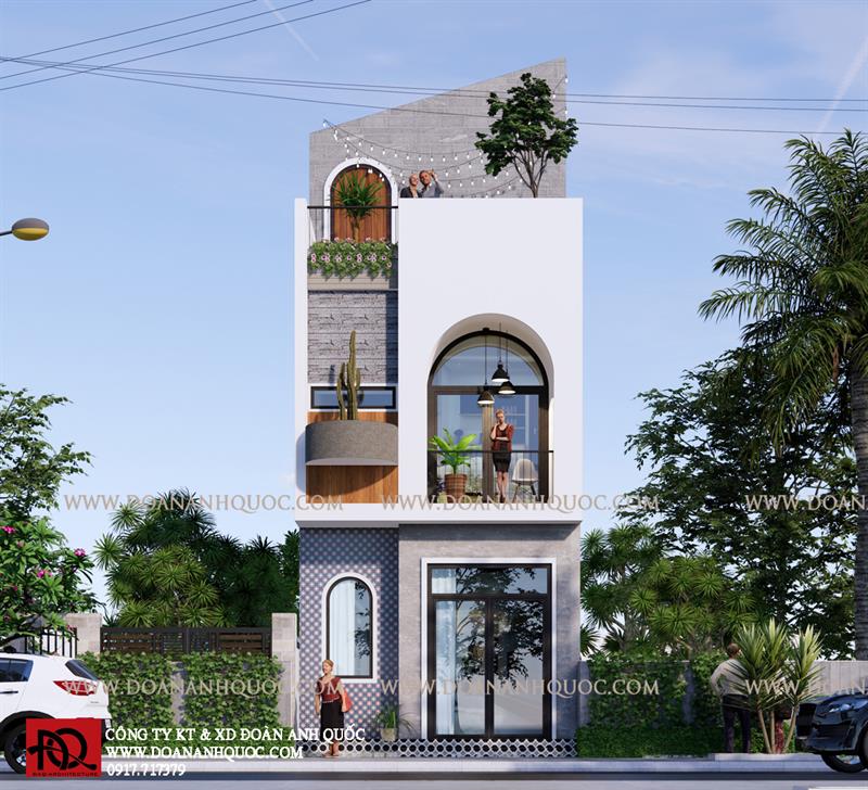 Công ty TNHH Kiến trúc Xây dựng Đoàn Anh Quốc - TOP 5 mẫu nhà phố hiện đại đẹp - Xây nhà trọn gói Phan Thiết